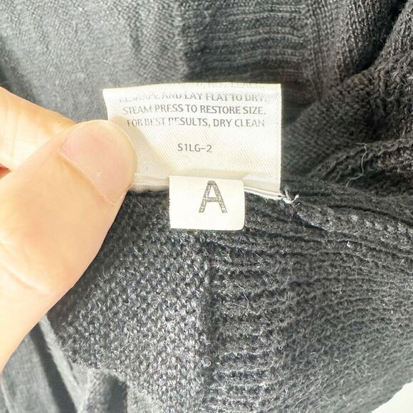 Eileen Fisher Black Open Front Linen 1/2 Sleeve Cardigan Sweater Women’s Size S - Picture 6 of 6